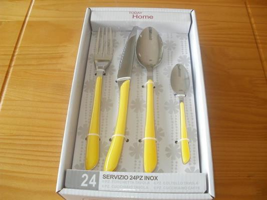 SRV.24PZ POSATE GIALLO PINTO 19 TODAY HOME