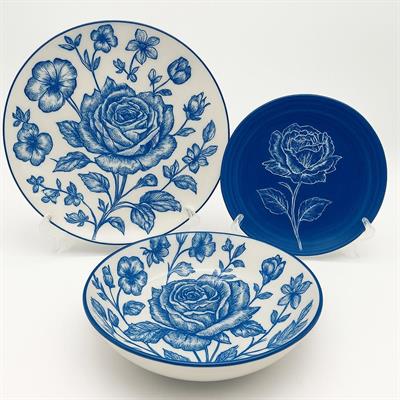 SRV.PIATTI 18PZ ROSE BLU TODAY P51